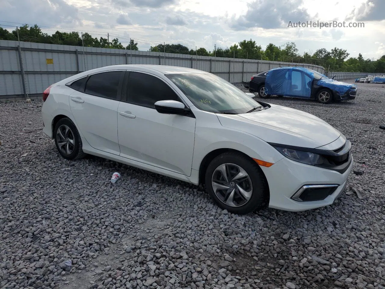 2019 Honda Civic Lx White vin: 2HGFC2F69KH507472