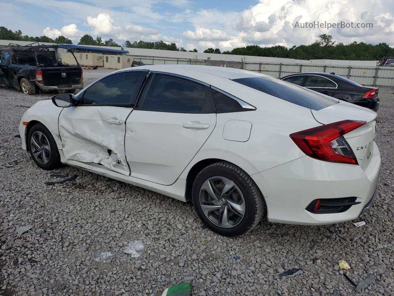 2019 Honda Civic Lx White vin: 2HGFC2F69KH507472