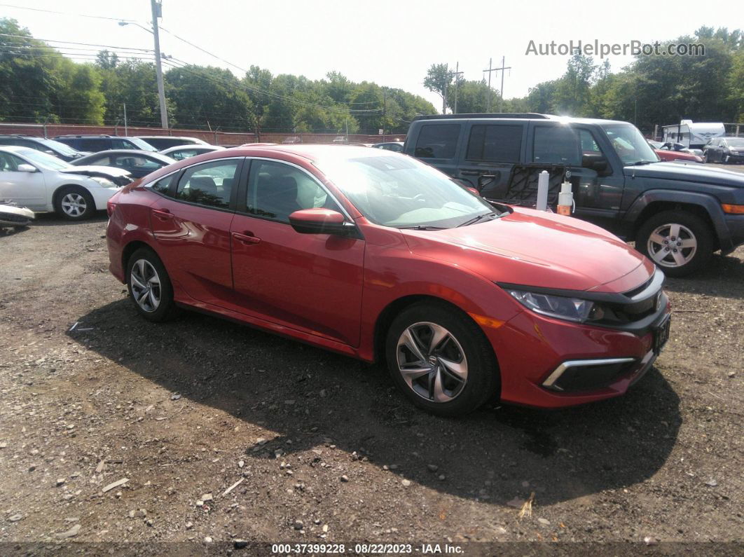 2019 Honda Civic Sedan Lx Red vin: 2HGFC2F69KH546773