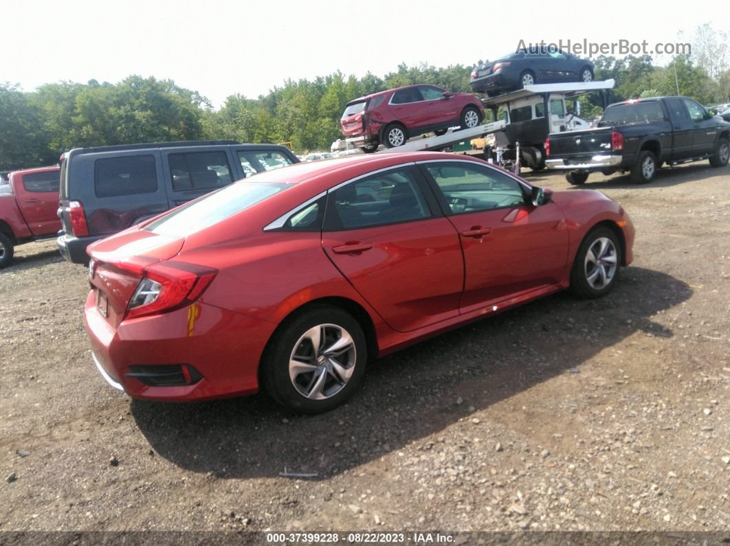 2019 Honda Civic Sedan Lx Red vin: 2HGFC2F69KH546773