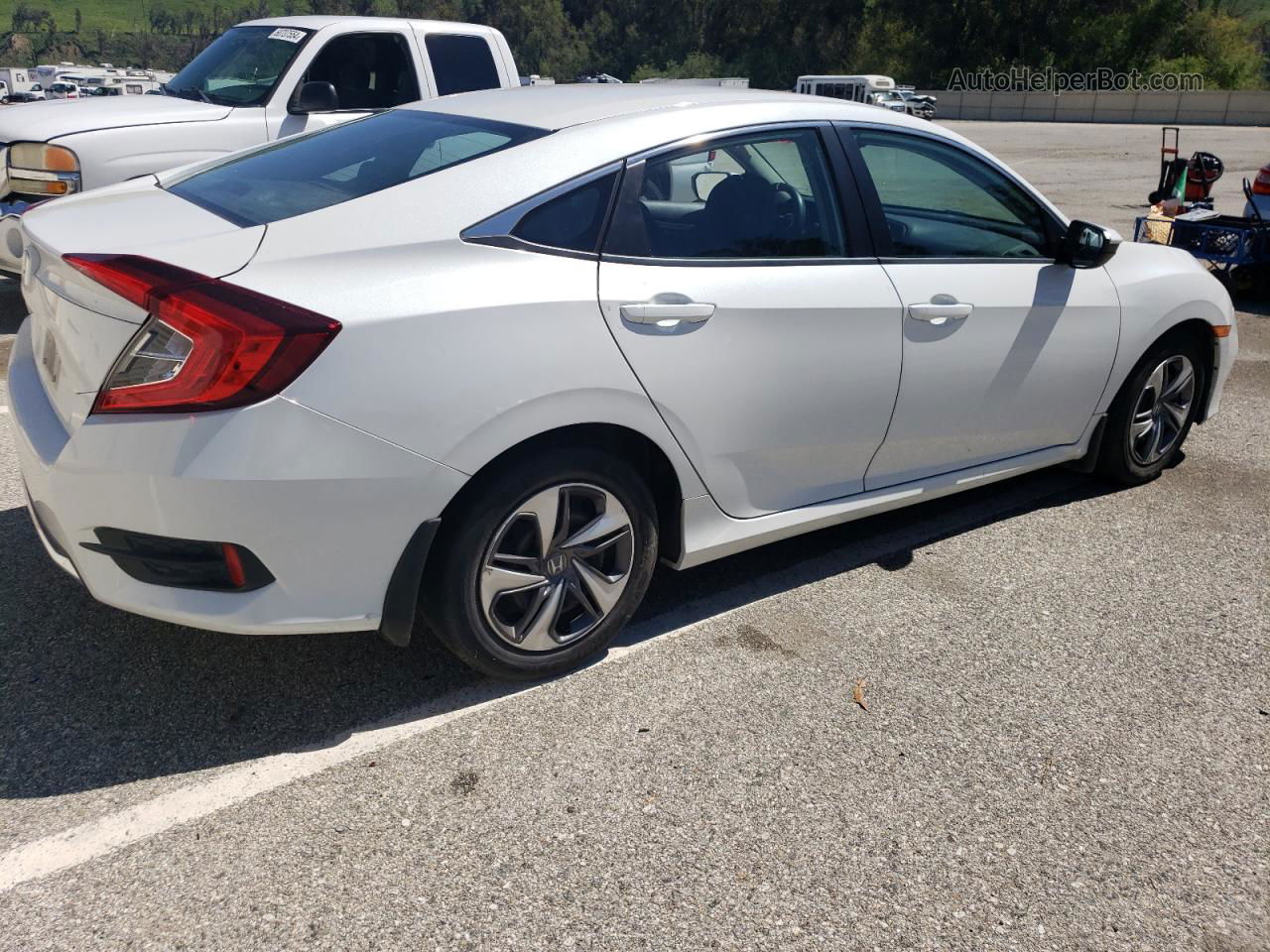 2019 Honda Civic Lx White vin: 2HGFC2F69KH557742