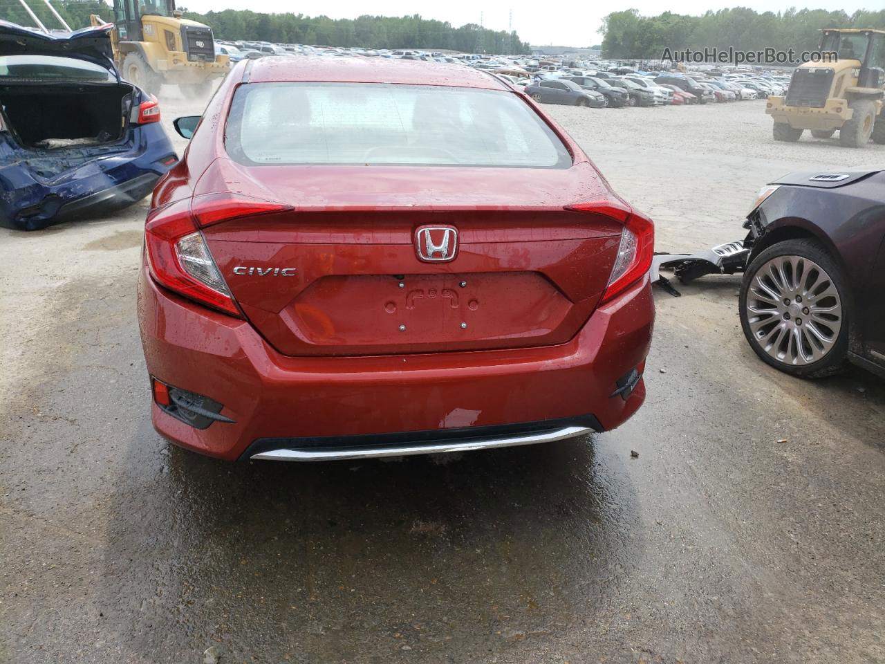 2019 Honda Civic Lx Red vin: 2HGFC2F69KH575819