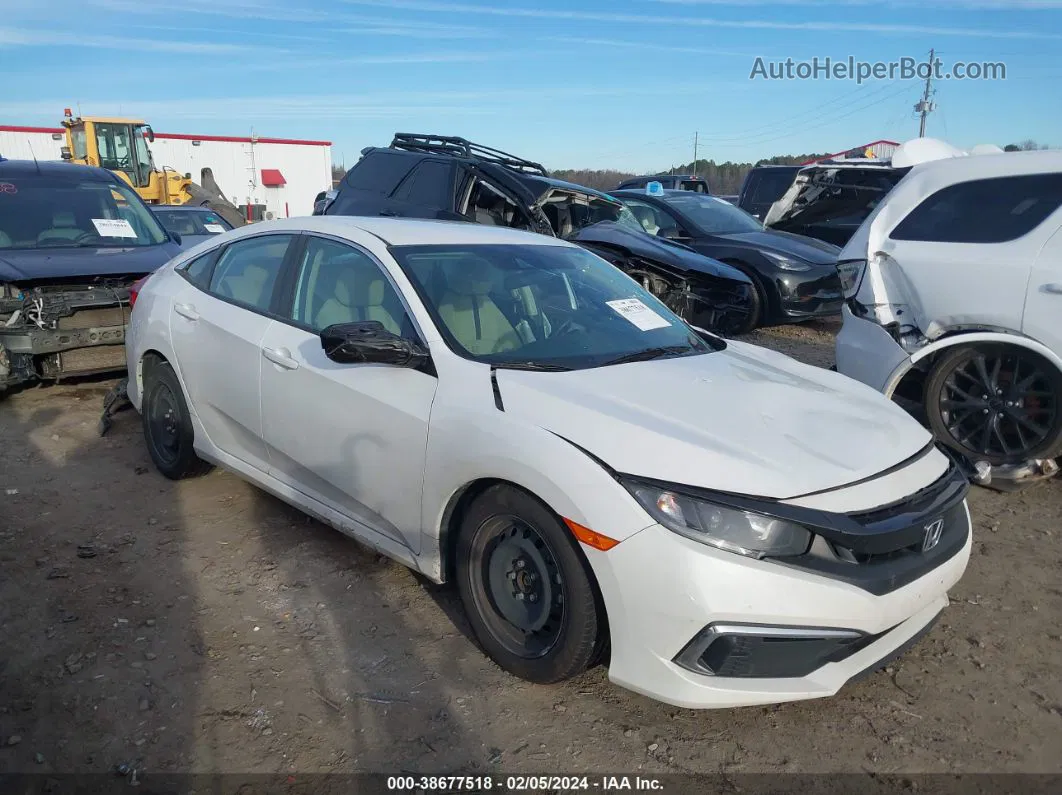 2020 Honda Civic Lx White vin: 2HGFC2F69LH506775