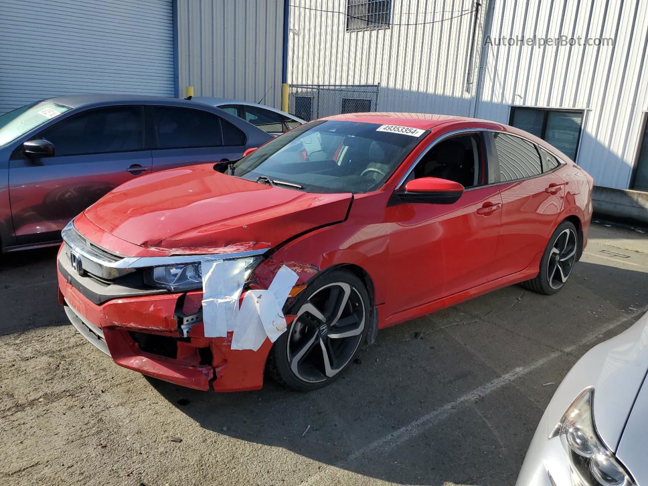 2020 Honda Civic Lx Red vin: 2HGFC2F69LH526430