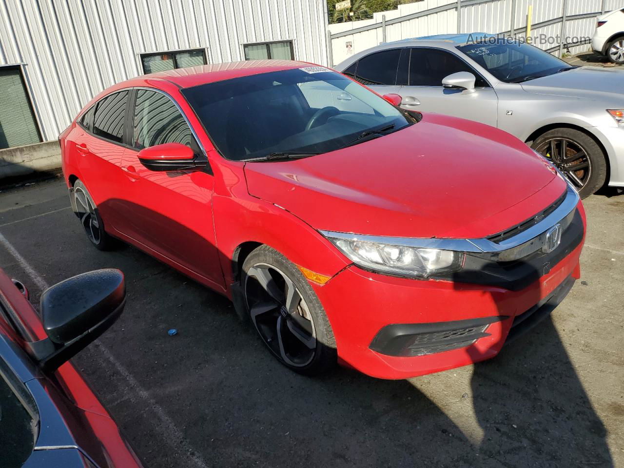 2020 Honda Civic Lx Red vin: 2HGFC2F69LH526430