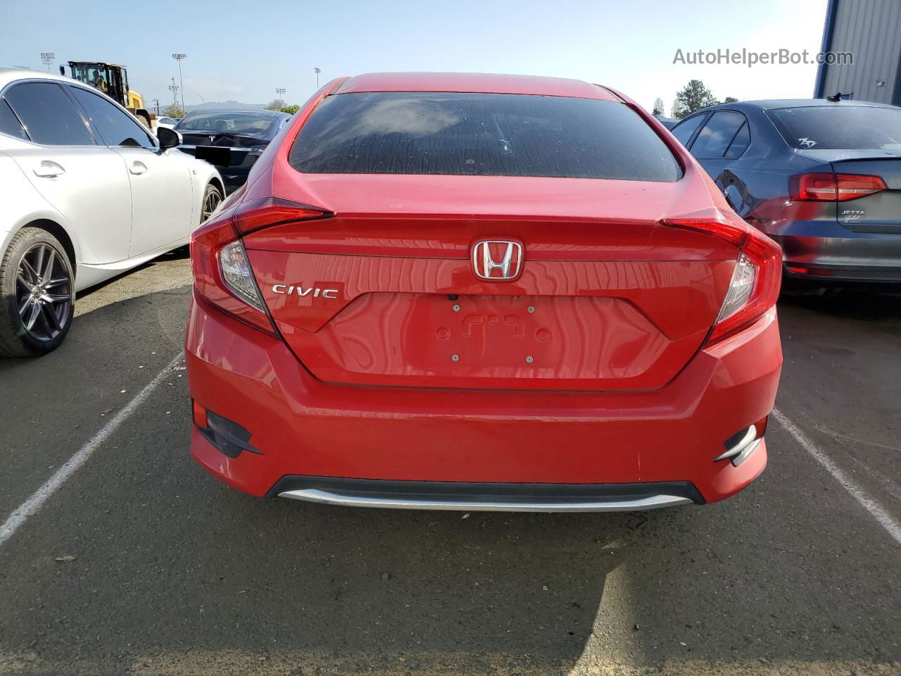 2020 Honda Civic Lx Red vin: 2HGFC2F69LH526430