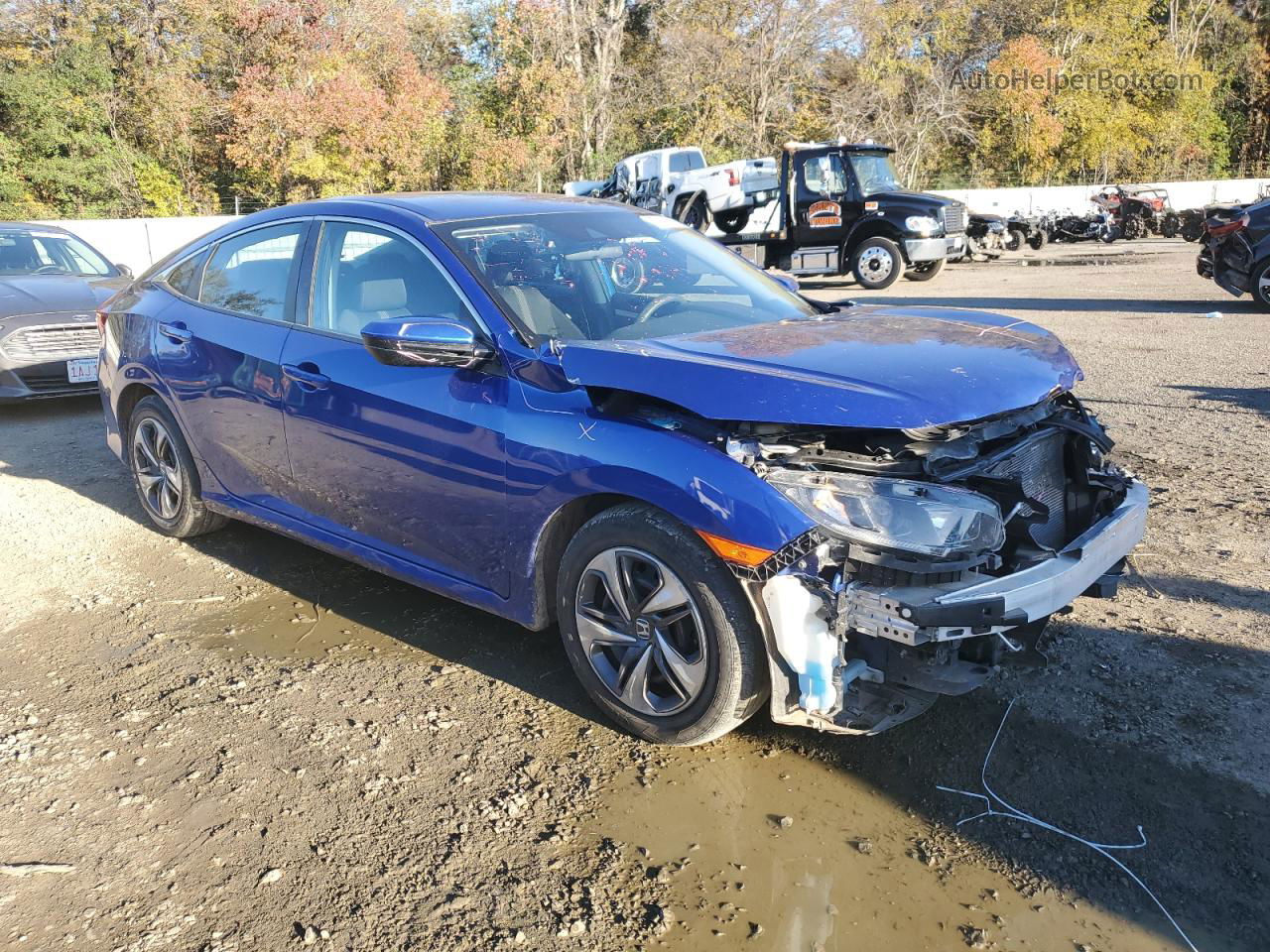 2020 Honda Civic Lx Blue vin: 2HGFC2F69LH527898