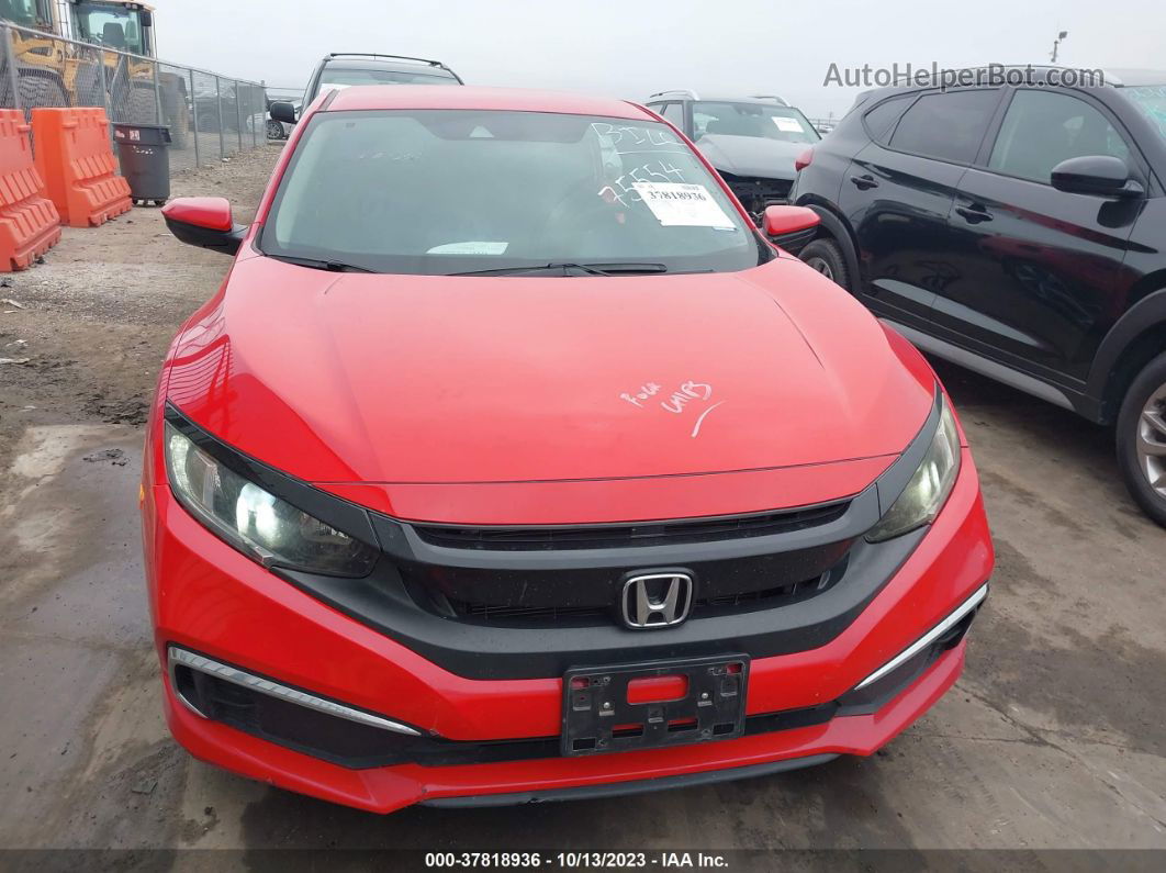 2020 Honda Civic Lx  Red vin: 2HGFC2F69LH562845