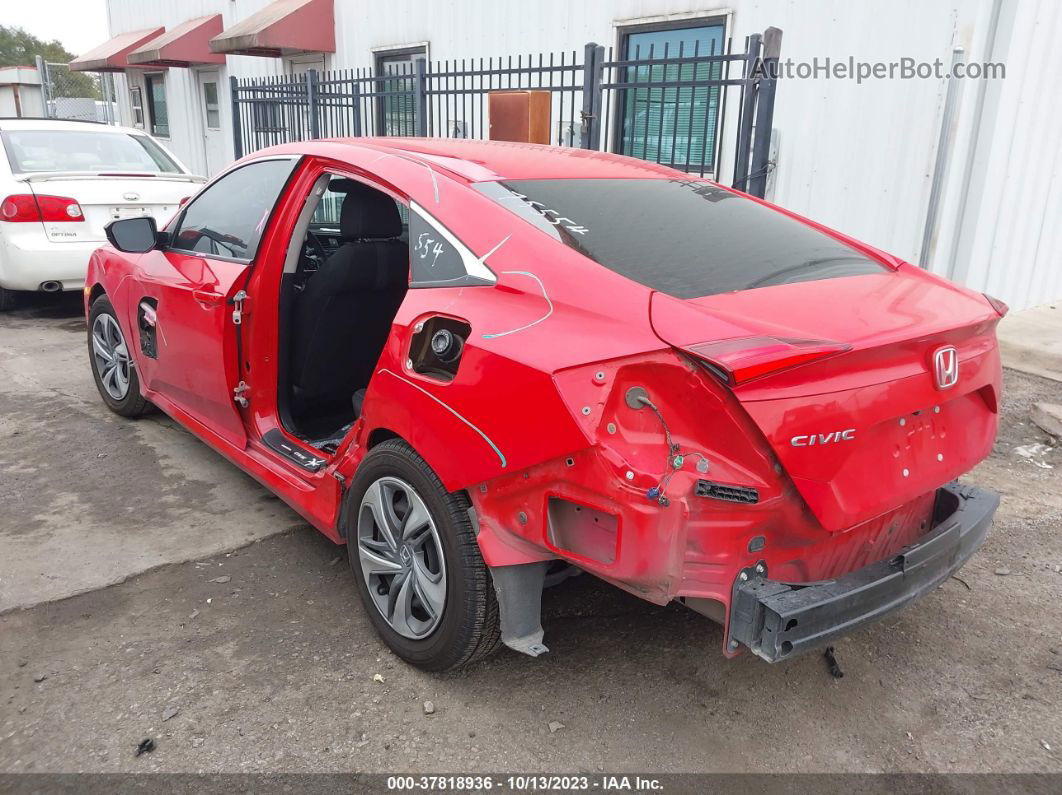 2020 Honda Civic Lx  Red vin: 2HGFC2F69LH562845