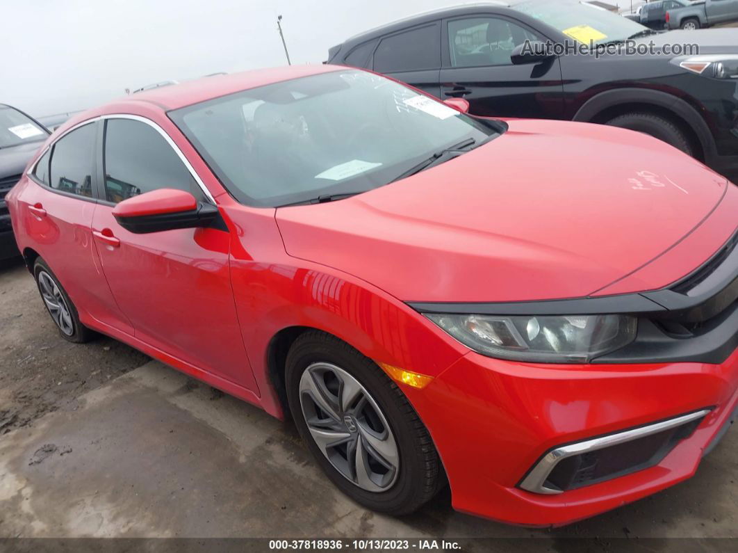 2020 Honda Civic Lx  Red vin: 2HGFC2F69LH562845