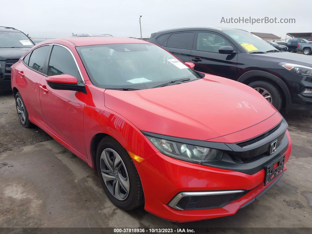 2020 Honda Civic Lx  Red vin: 2HGFC2F69LH562845