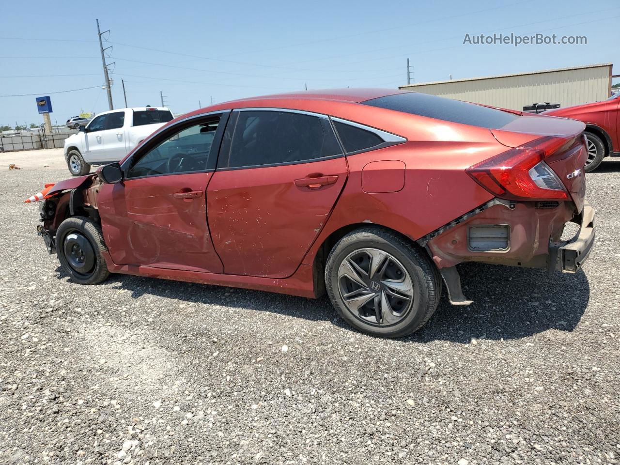 2020 Honda Civic Lx Red vin: 2HGFC2F69LH602289