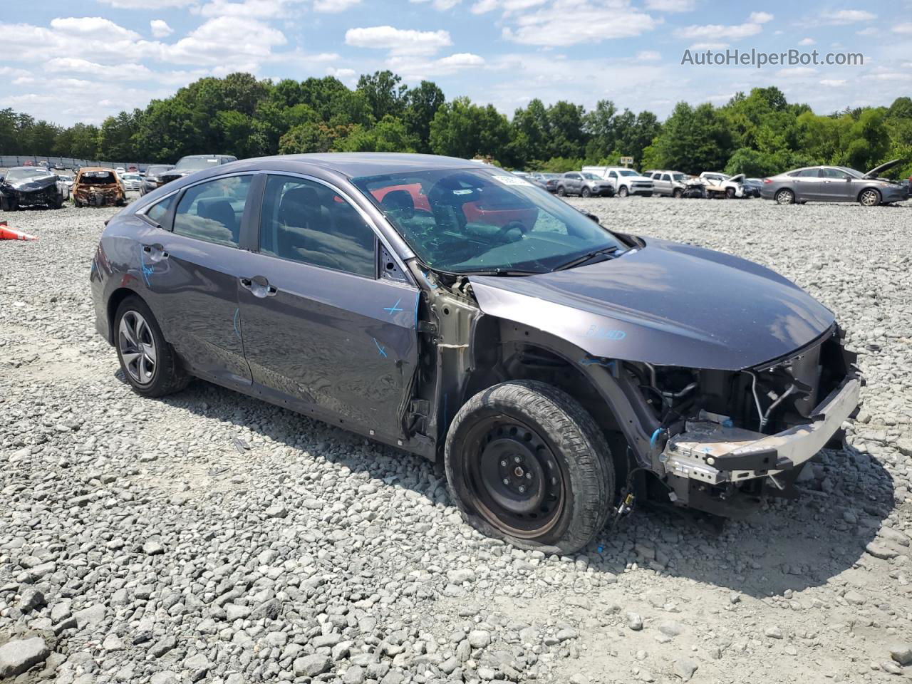 2019 Honda Civic Lx Угольный vin: 2HGFC2F6XKH584593