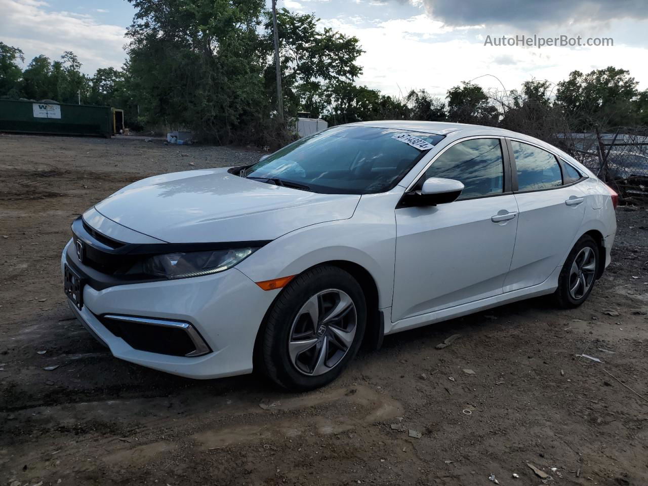 2020 Honda Civic Lx White vin: 2HGFC2F6XLH542510