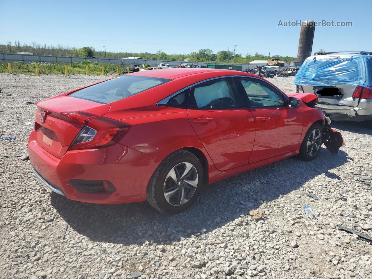 2020 Honda Civic Lx Red vin: 2HGFC2F6XLH554530