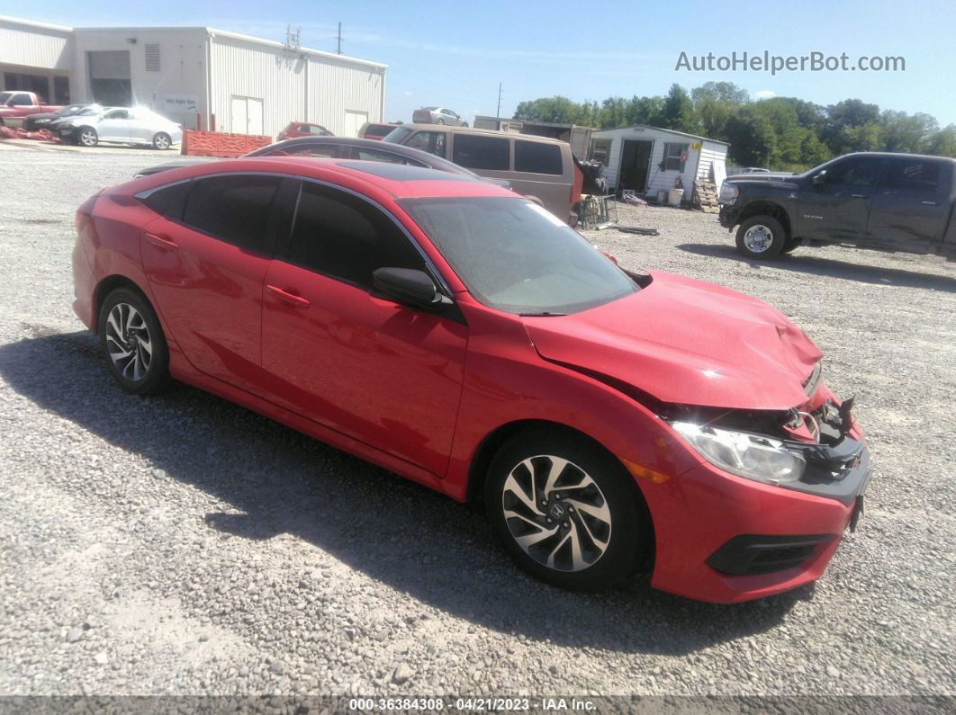 2017 Honda Civic Ex Red vin: 2HGFC2F70HH505188