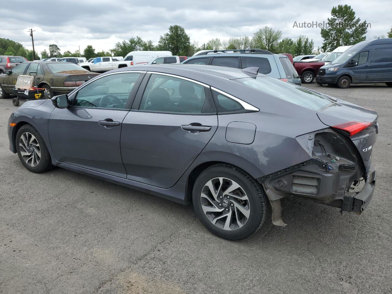 2017 Honda Civic Ex Gray vin: 2HGFC2F70HH519091