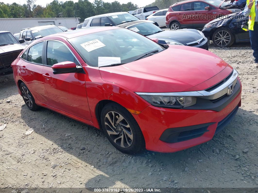 2017 Honda Civic Sedan Ex Red vin: 2HGFC2F70HH528549