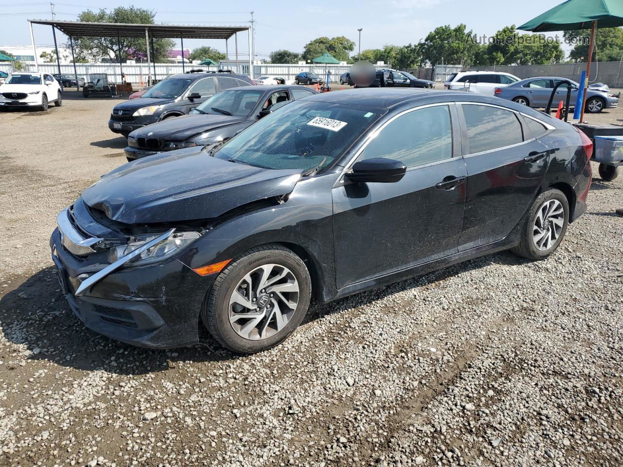 2017 Honda Civic Ex Black vin: 2HGFC2F70HH539065