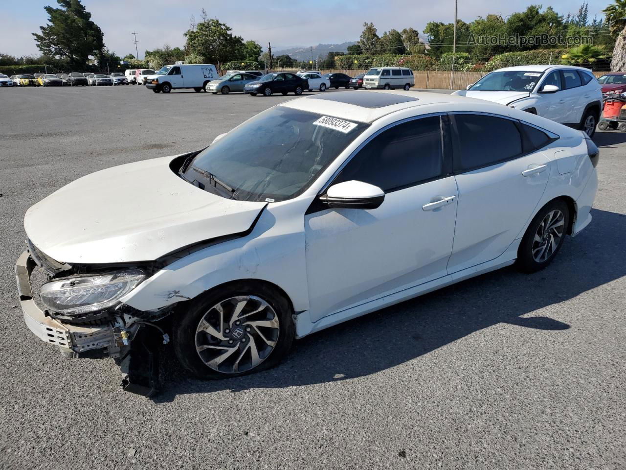 2017 Honda Civic Ex White vin: 2HGFC2F70HH542354