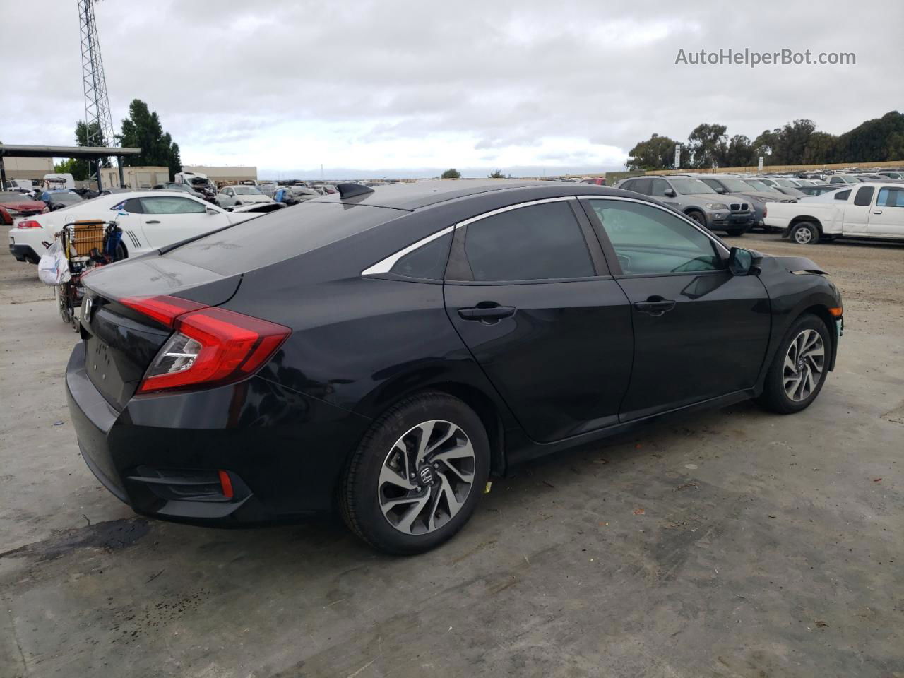 2017 Honda Civic Ex Black vin: 2HGFC2F70HH563429