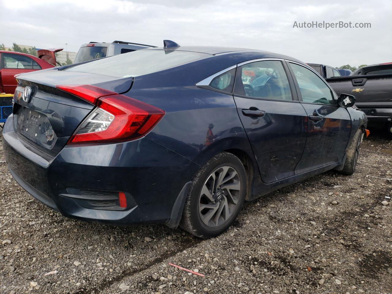 2017 Honda Civic Ex Blue vin: 2HGFC2F70HH563804