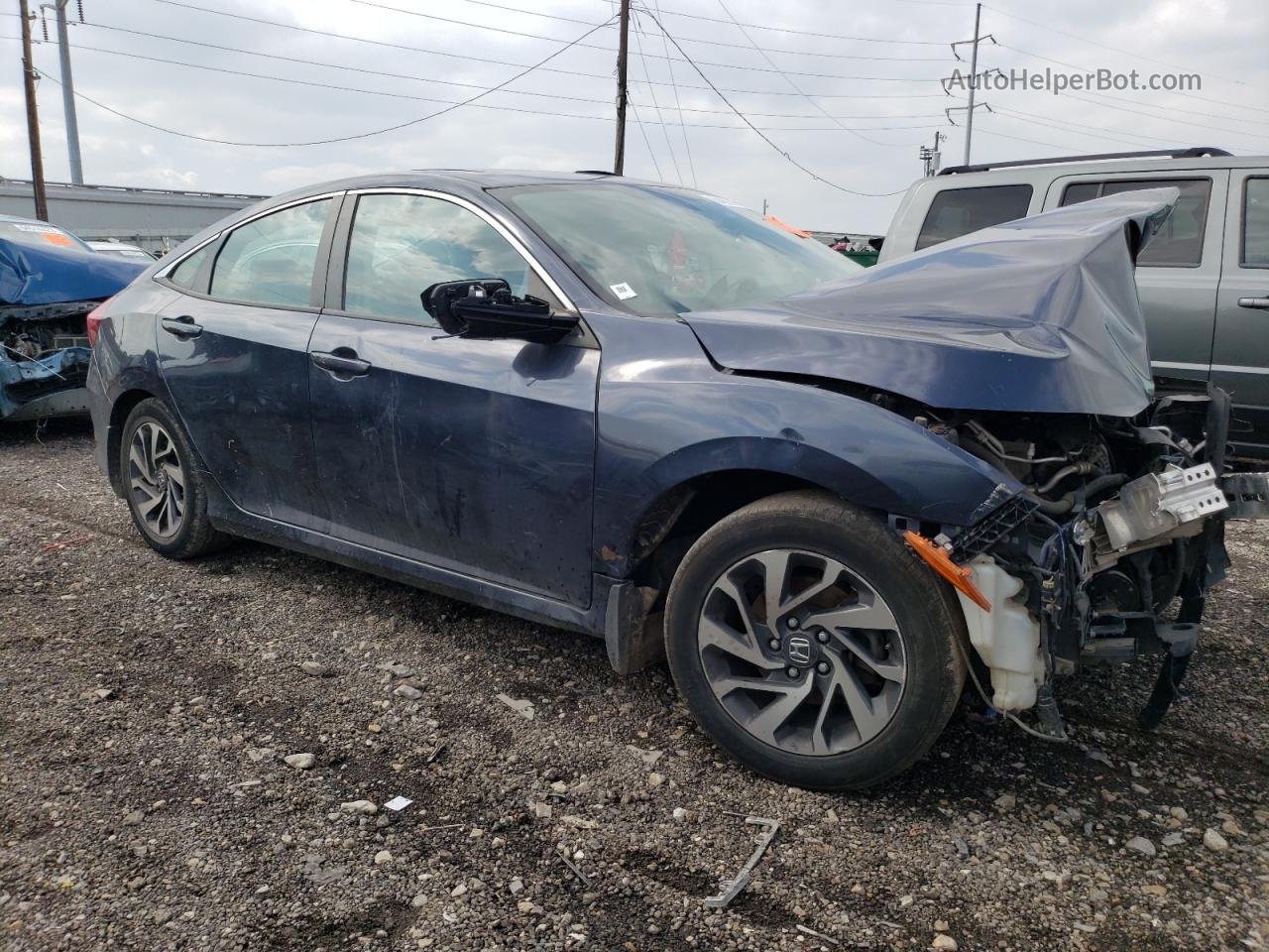 2017 Honda Civic Ex Blue vin: 2HGFC2F70HH563804