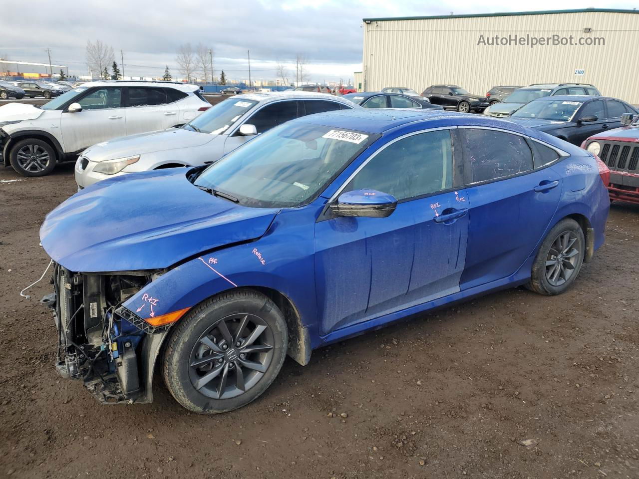 2020 Honda Civic Ex Blue vin: 2HGFC2F70LH024186