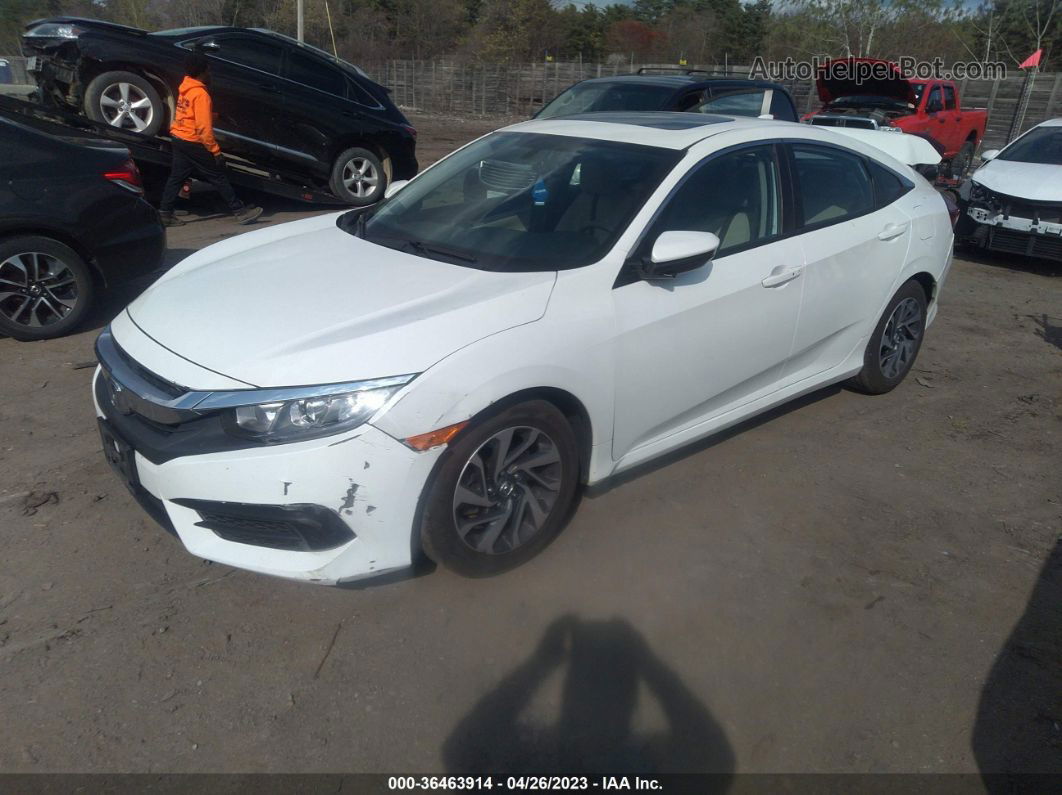 2017 Honda Civic Sedan Ex White vin: 2HGFC2F72HH571290