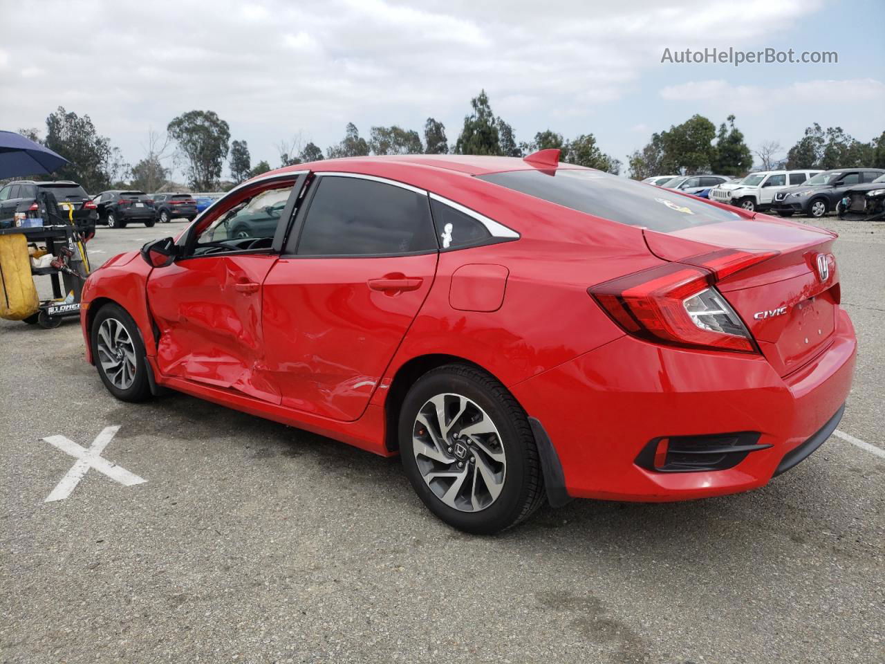 2017 Honda Civic Ex Красный vin: 2HGFC2F74HH517036