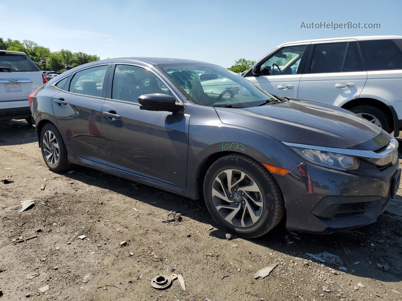 2017 Honda Civic Ex Черный vin: 2HGFC2F74HH551946