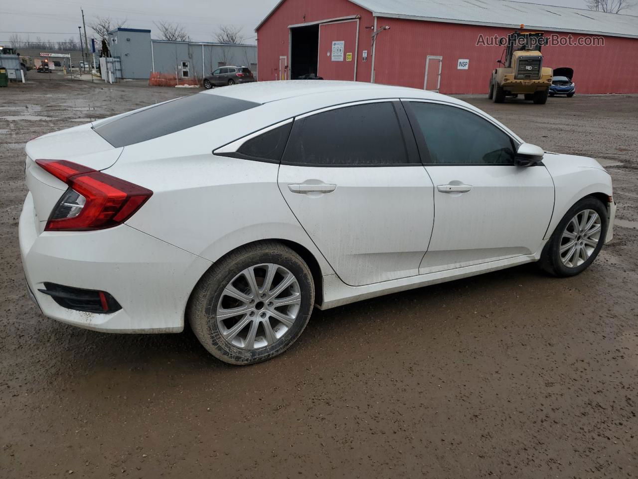 2019 Honda Civic Ex White vin: 2HGFC2F74KH013321