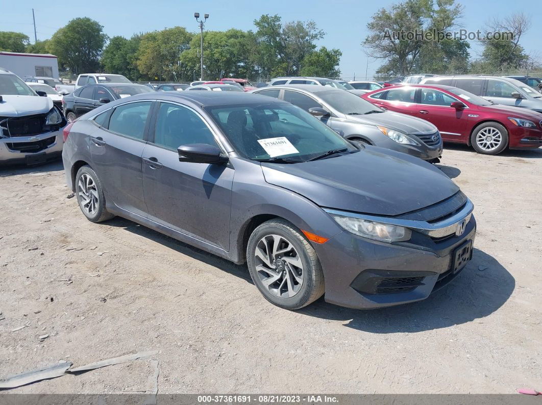 2017 Honda Civic Sedan Ex Gray vin: 2HGFC2F76HH520634