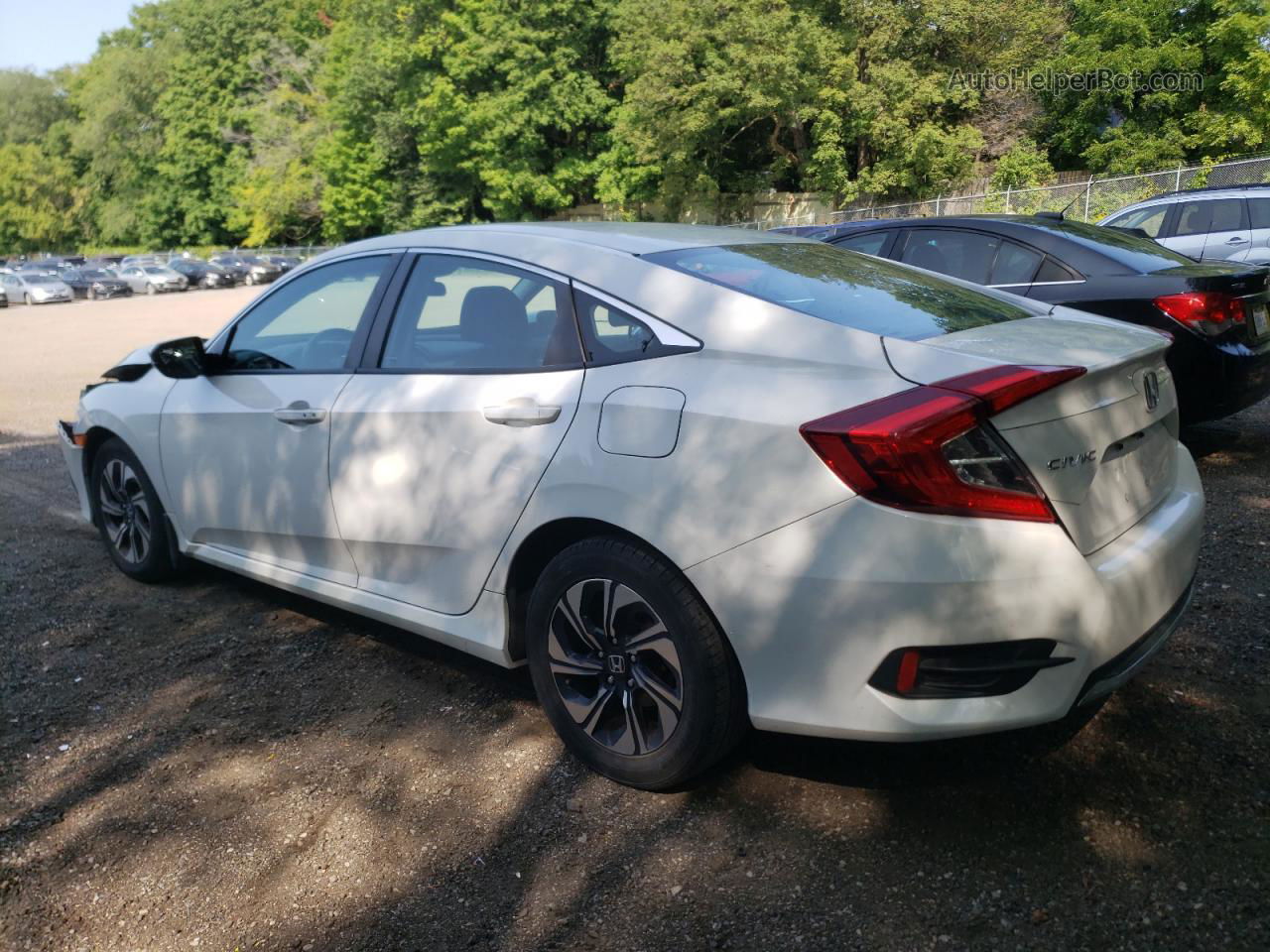 2019 Honda Civic Ex White vin: 2HGFC2F76KH030122