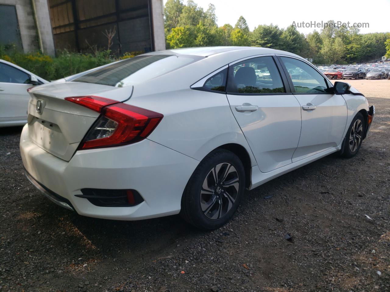 2019 Honda Civic Ex White vin: 2HGFC2F76KH030122