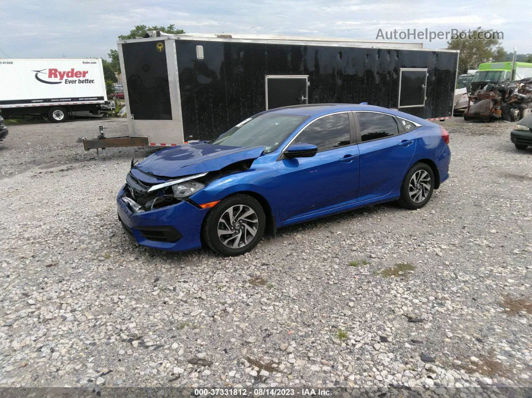 2017 Honda Civic Sedan Ex Синий vin: 2HGFC2F77HH546692