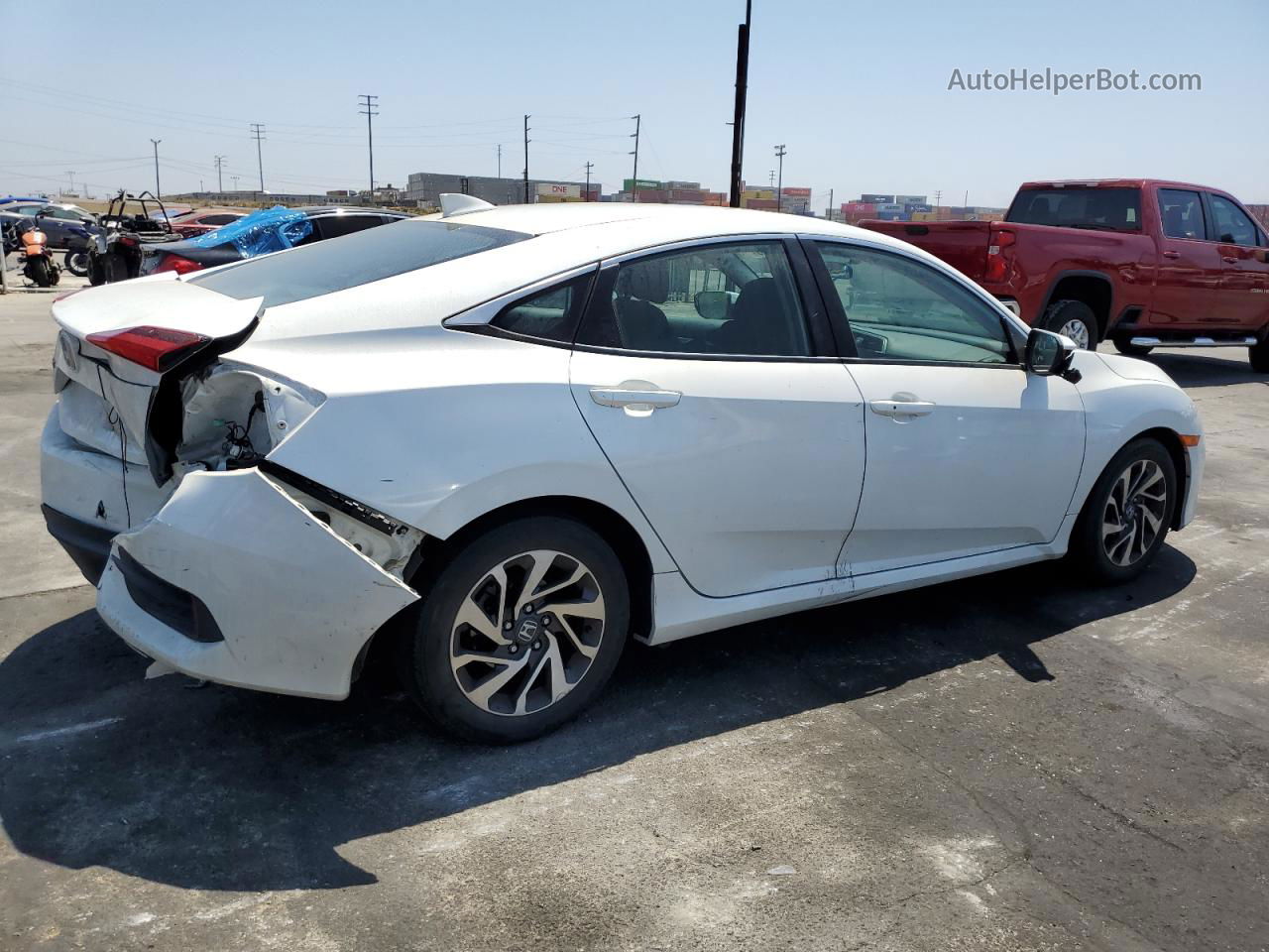 2017 Honda Civic Ex White vin: 2HGFC2F77HH577666