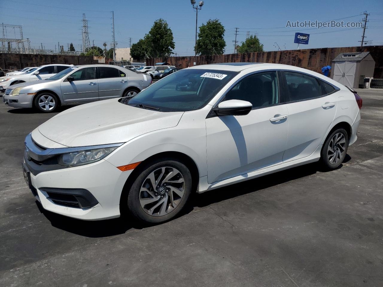 2017 Honda Civic Ex White vin: 2HGFC2F77HH577666