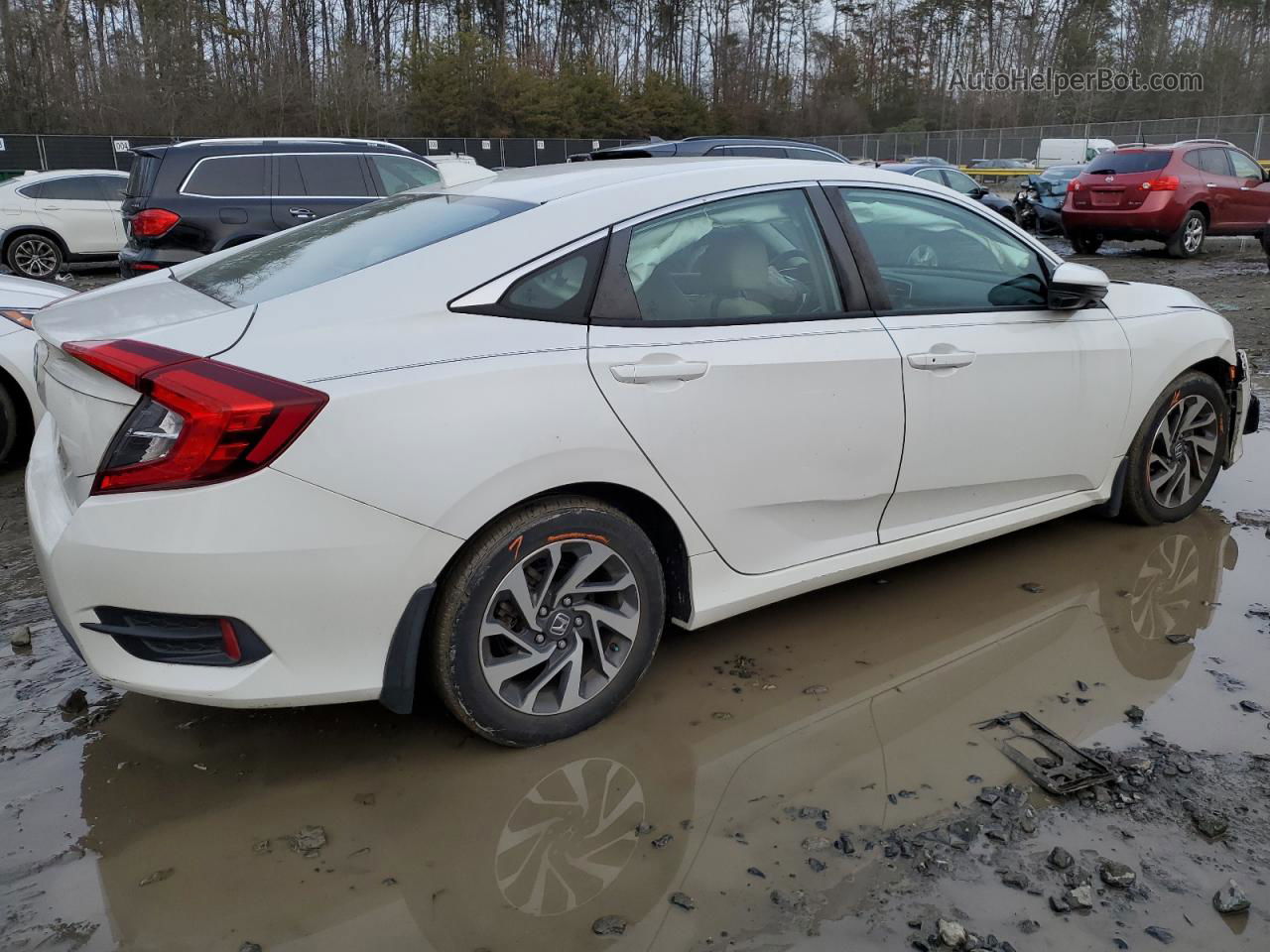 2017 Honda Civic Ex White vin: 2HGFC2F78HH571911