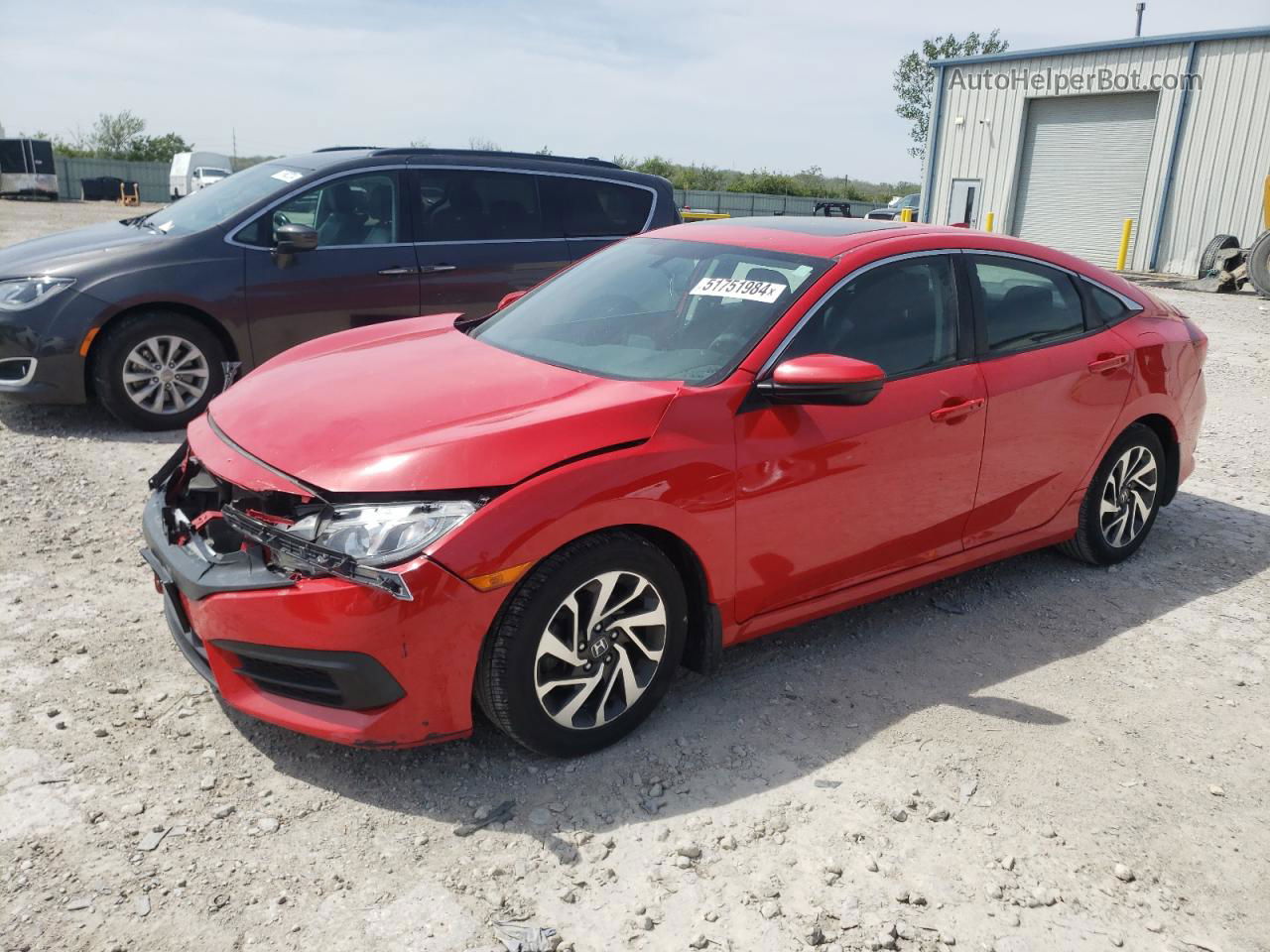 2017 Honda Civic Ex Red vin: 2HGFC2F79HH518683