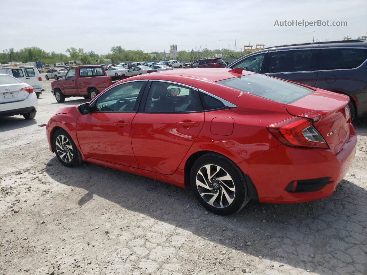 2017 Honda Civic Ex Red vin: 2HGFC2F79HH518683