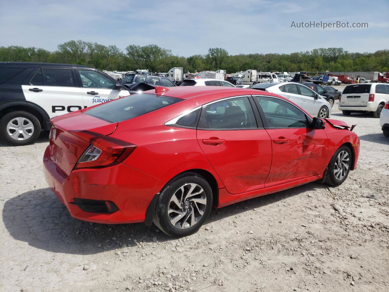 2017 Honda Civic Ex Red vin: 2HGFC2F79HH518683