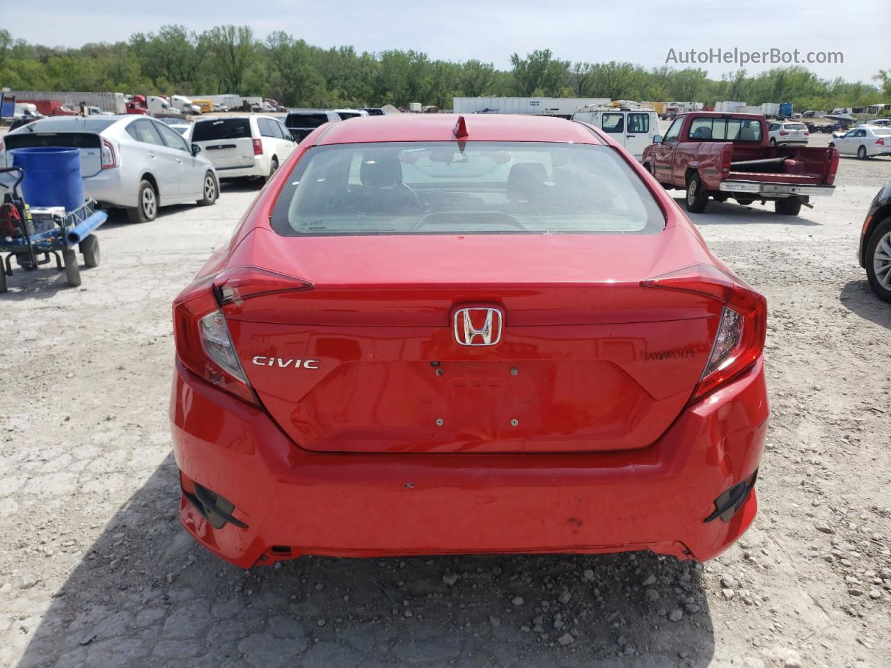 2017 Honda Civic Ex Red vin: 2HGFC2F79HH518683