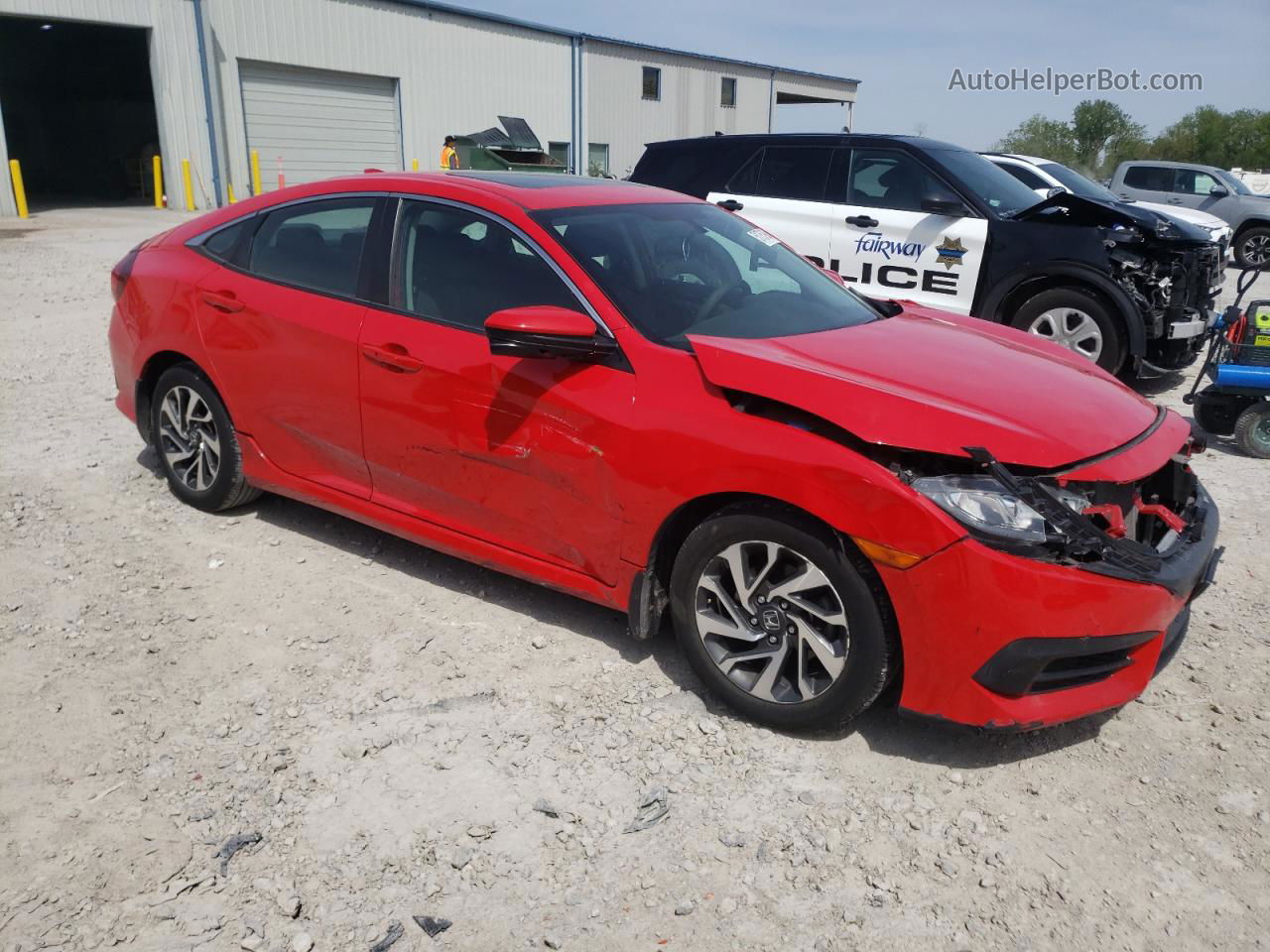 2017 Honda Civic Ex Red vin: 2HGFC2F79HH518683