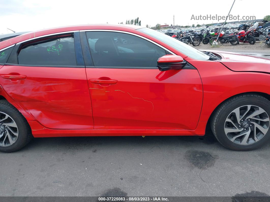 2016 Honda Civic Sedan Ex Red vin: 2HGFC2F7XGH561556