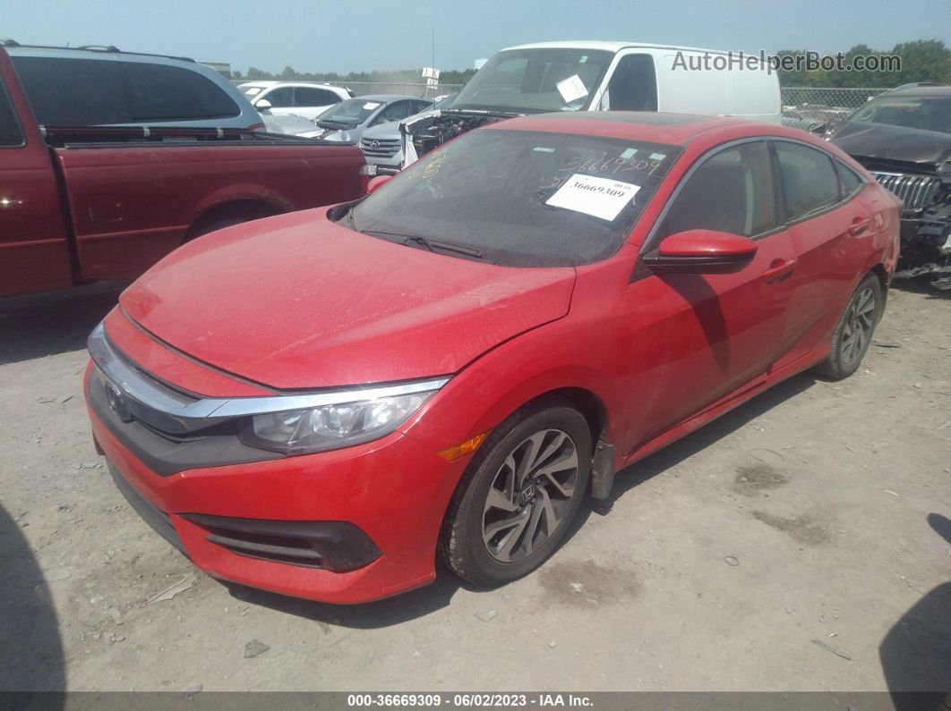 2017 Honda Civic Sedan Ex Red vin: 2HGFC2F7XHH508728