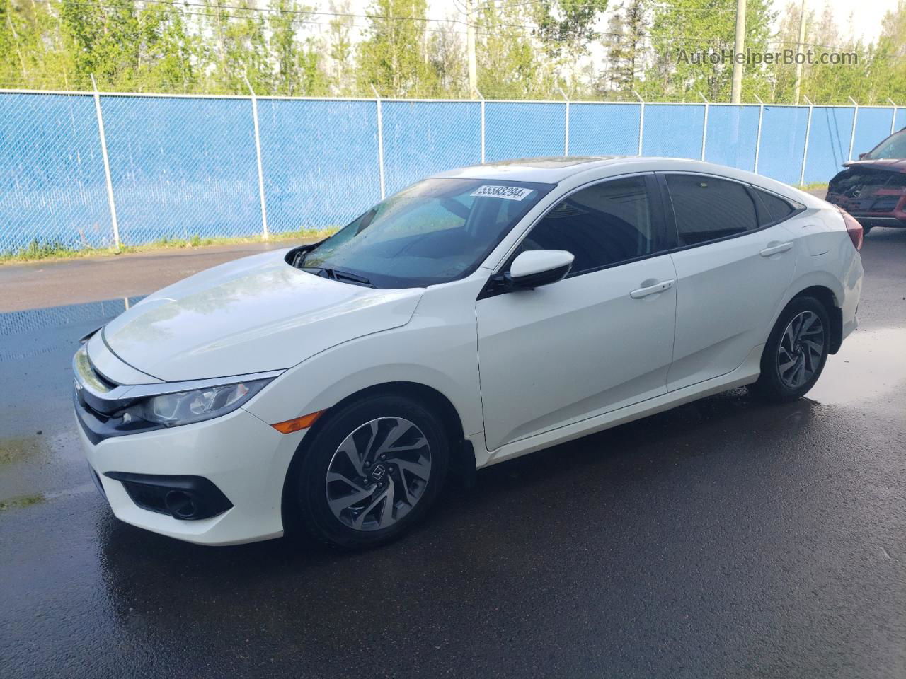 2017 Honda Civic Ex White vin: 2HGFC2F80HH038735