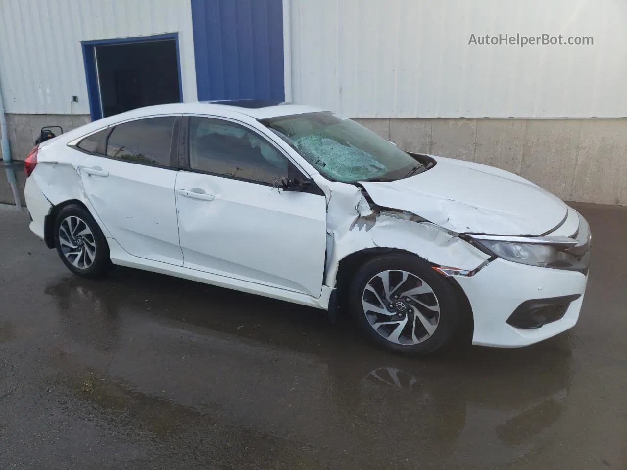 2017 Honda Civic Ex White vin: 2HGFC2F80HH038735