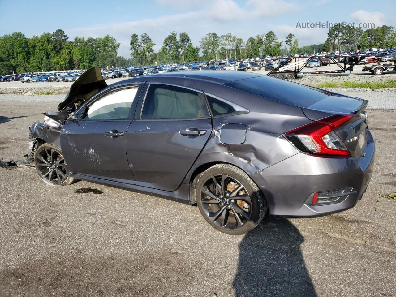 2019 Honda Civic Sport Gray vin: 2HGFC2F80KH511623