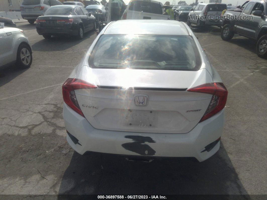 2019 Honda Civic Sedan Sport White vin: 2HGFC2F80KH539678